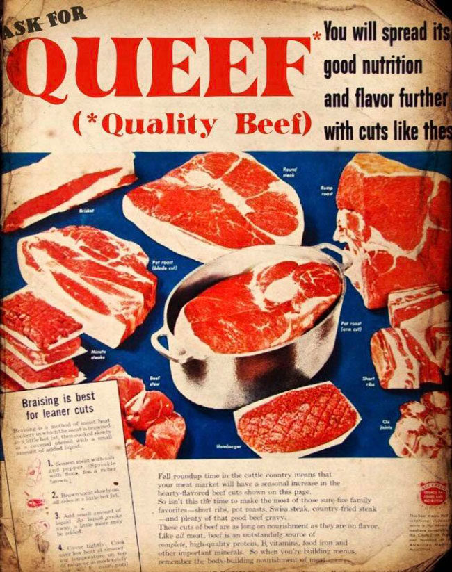 Quality Beef vintage ad