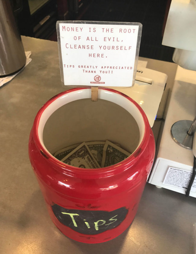This tip jar