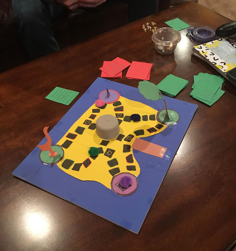 My 12 year old cousin made ‘The Flying Dutchman’s Treasure’ board game