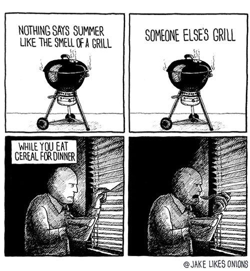 The smell of a grill