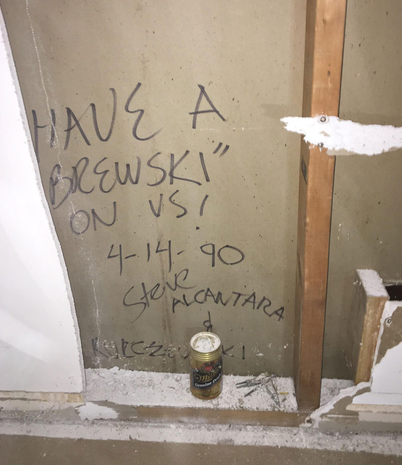 27 years ago my dad finished doing drywall at our old house. A couple of weeks ago, a grateful contractor found the gift my dad left him