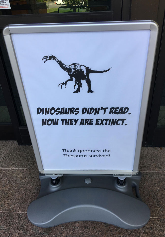 This was at my college library entrance