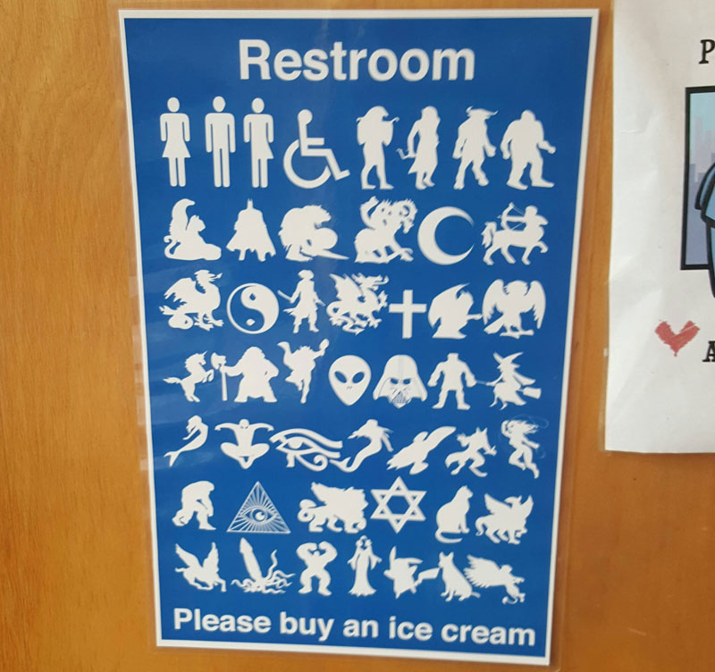 This was at the restroom of my local ice cream shop