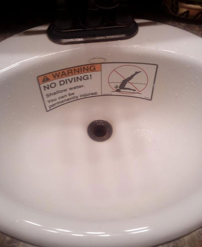 I was at a buddies house, and I needed to go to the bathroom. I found this in his sink