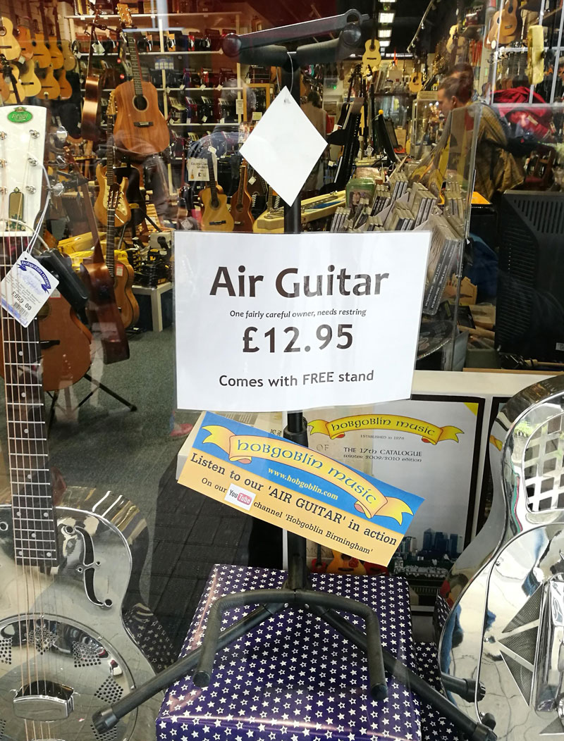 My local guitar shop is selling a rare air guitar