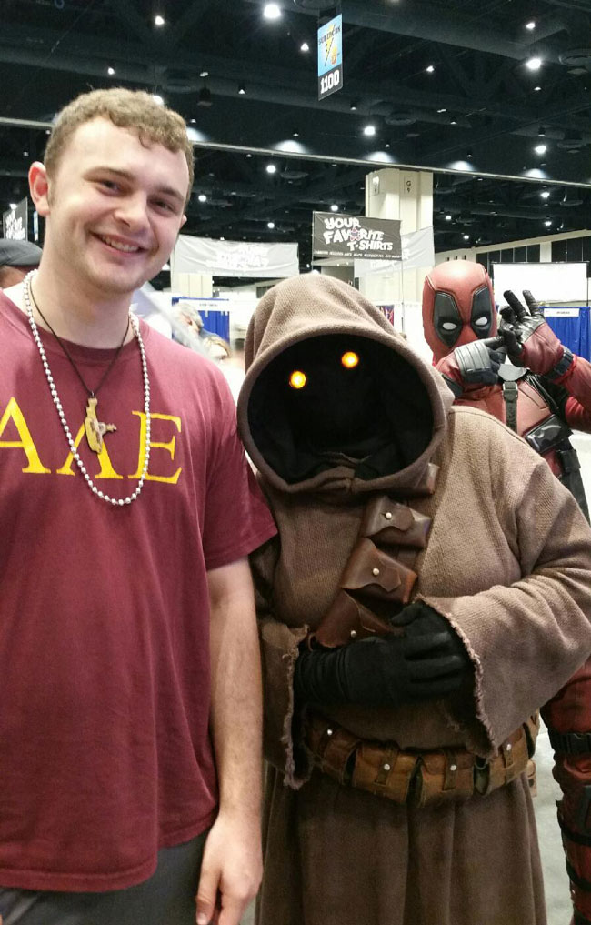 At Supercon I was taking a picture with a Jawa.. didn't realize the Deadpool till I got home