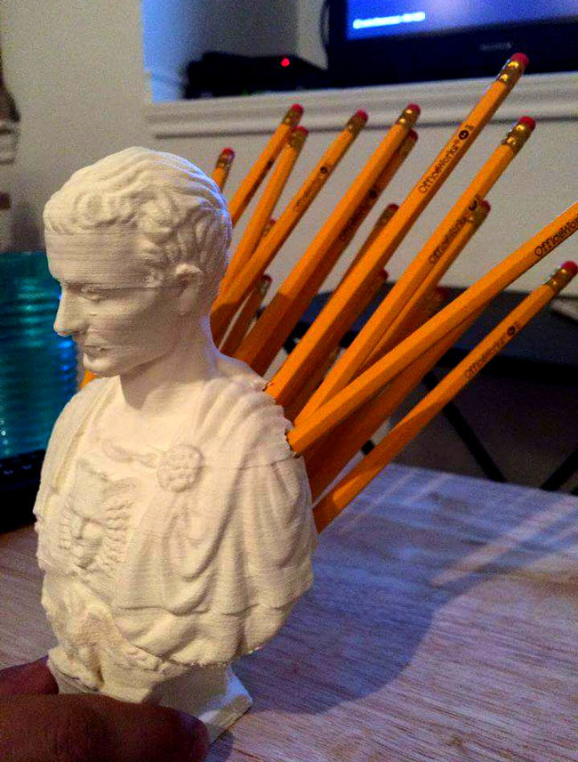 Julius Caesar pencil holder