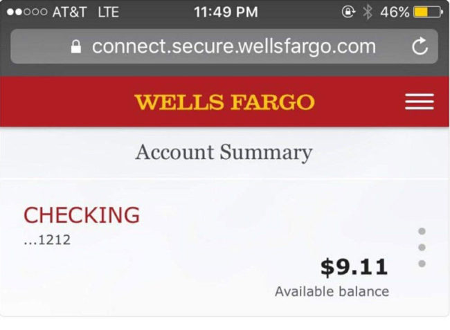 Work until your bank account looks like a phone number