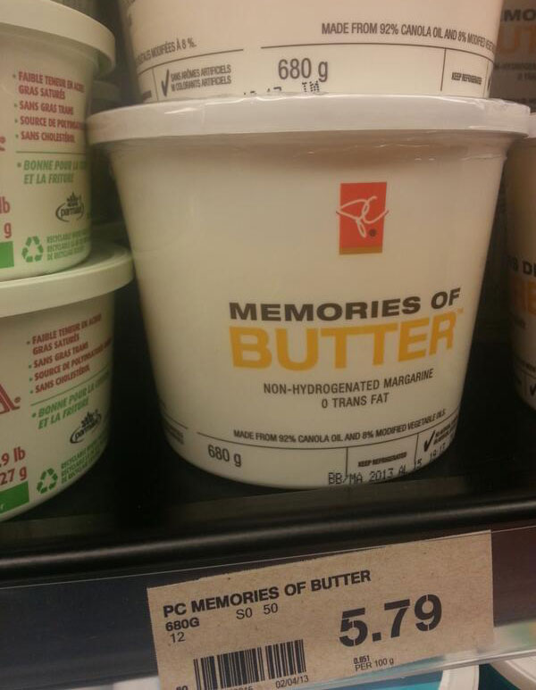 Saddest name for a butter substitute