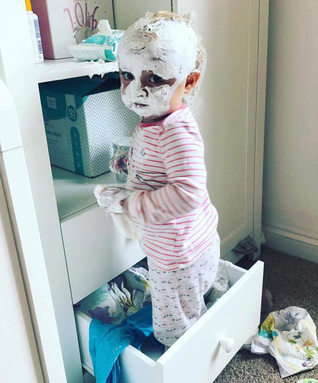 When your friends daughter goes quiet for 10 minutes and they find her like this...