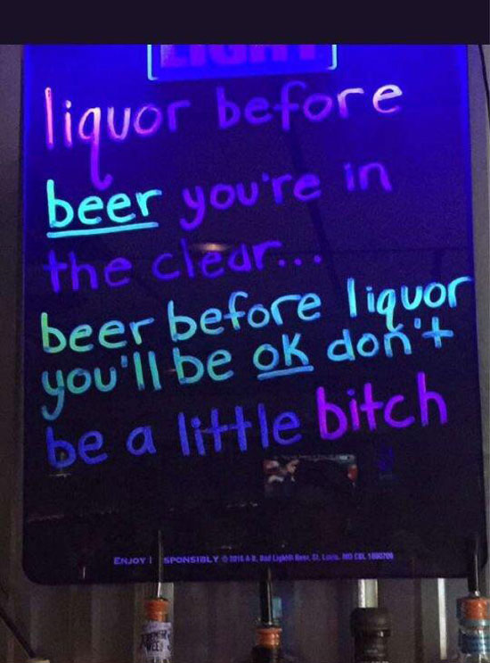Spotted at a local bar