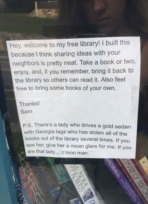 This little library notice