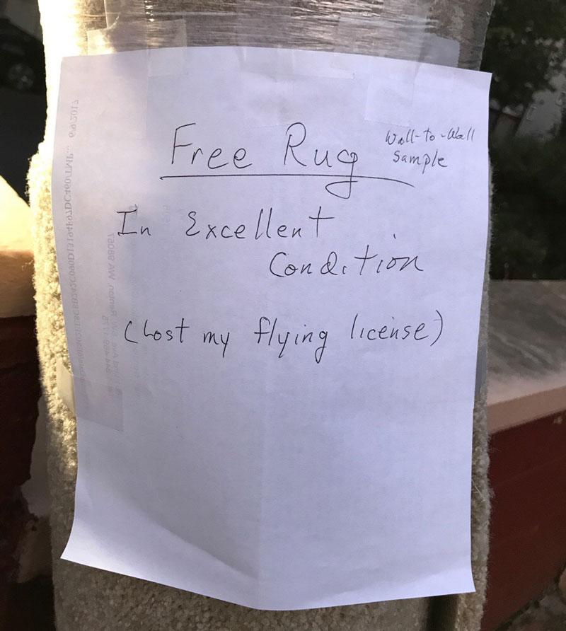 The quirky old man at the end of my street left this outside his house