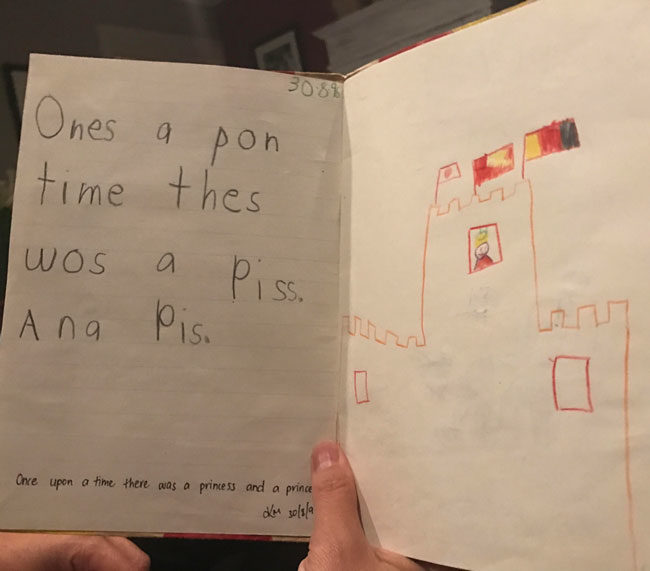I was a budding young author...