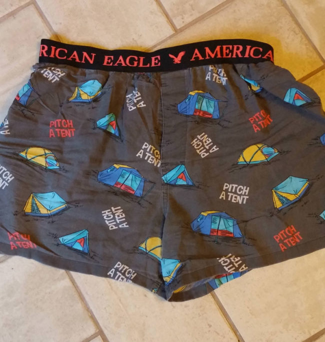 My French mom got me these boxers because she said she knows I love camping