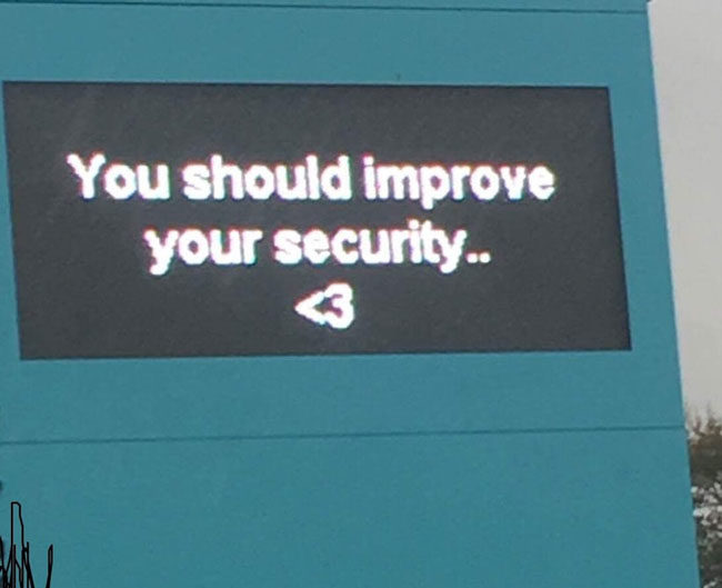 The LED sign outside my school today...