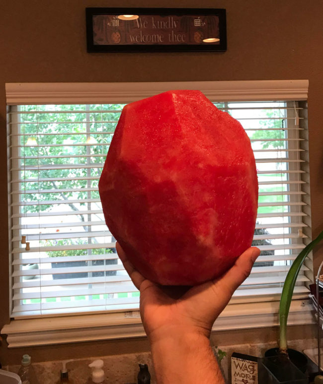 Sometimes when I cut up watermelons I like to cut them into giant rubies and run through the house like I’m Indiana Jones