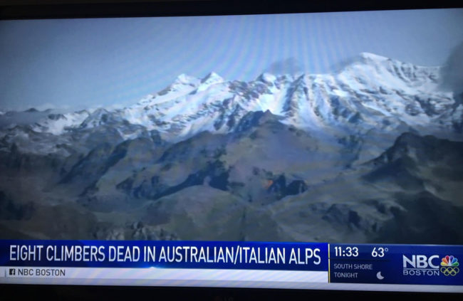 Breaking News The Alps have moved to Australia