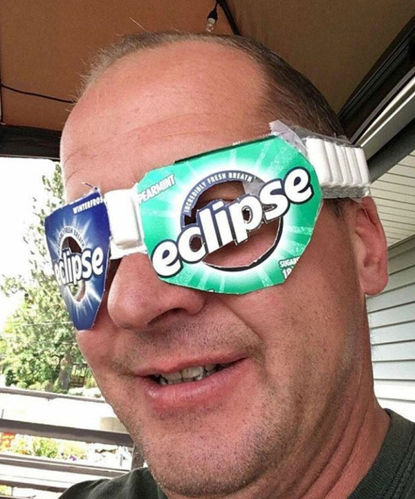 Homemade glasses for the Solar Eclipse