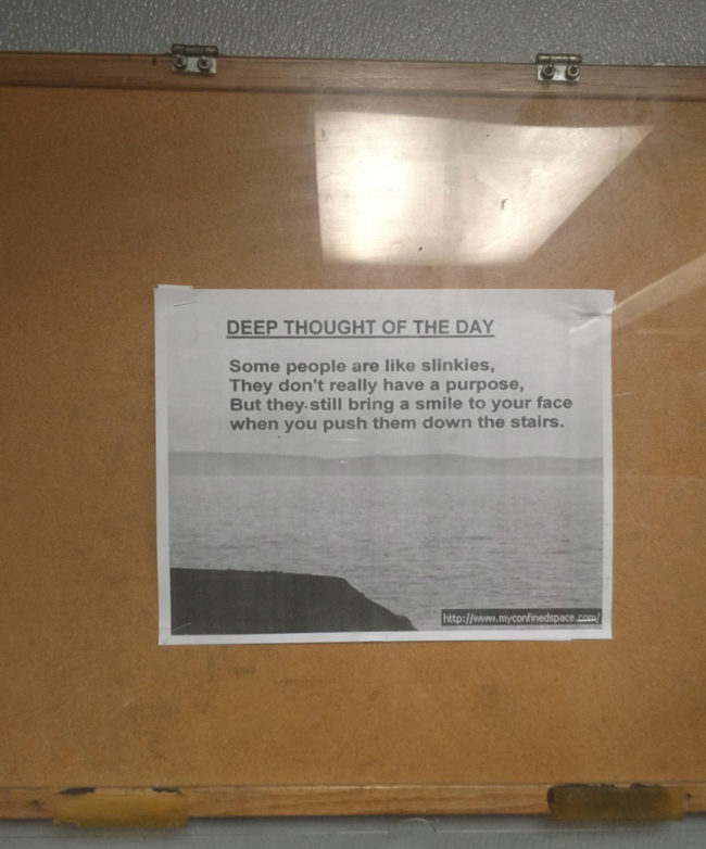 This was posted on my works bulletin board today