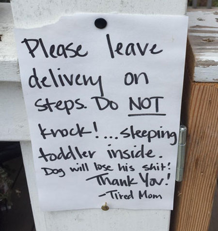 Please leave delivery on steps..