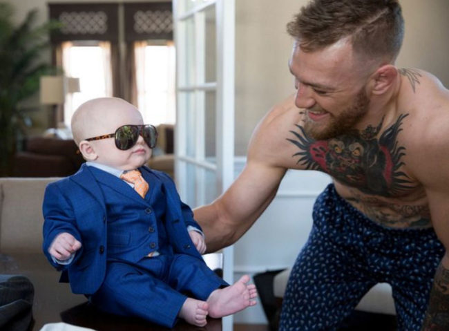 Conor McGregor got his newborn son a 3-piece suit for the big fight