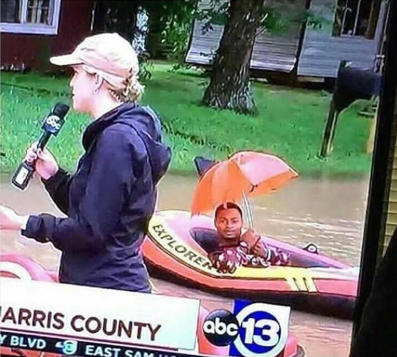 Nice to see people in Texas are handling the hurricane well