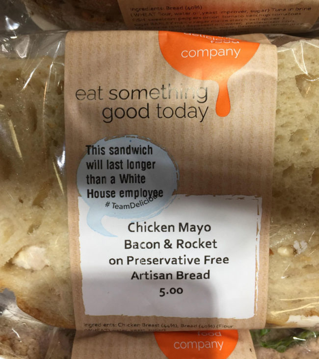 Sandwich packaging in Dublin today