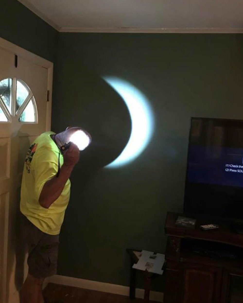It stormed during the eclipse so my dad improvised