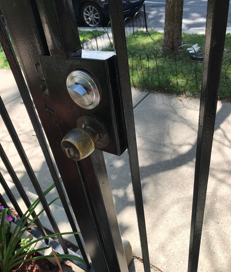 AirBnB host told me to be sure to lock the front gate