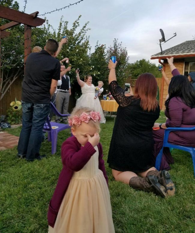 Flower Girl is tired of this Wedding