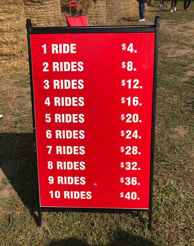 I wonder how much 11 rides would be