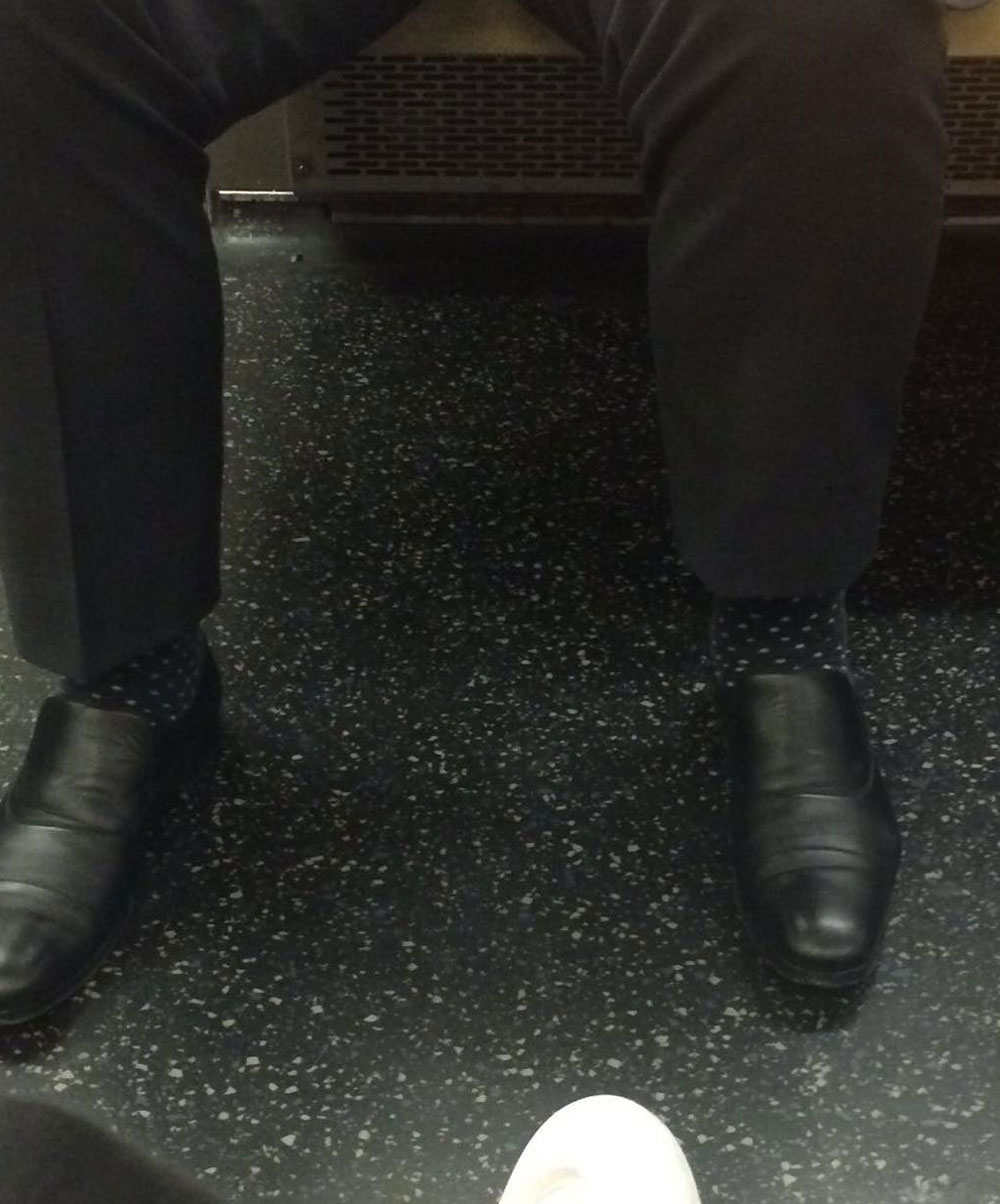 Invisible man spotted on the metro!