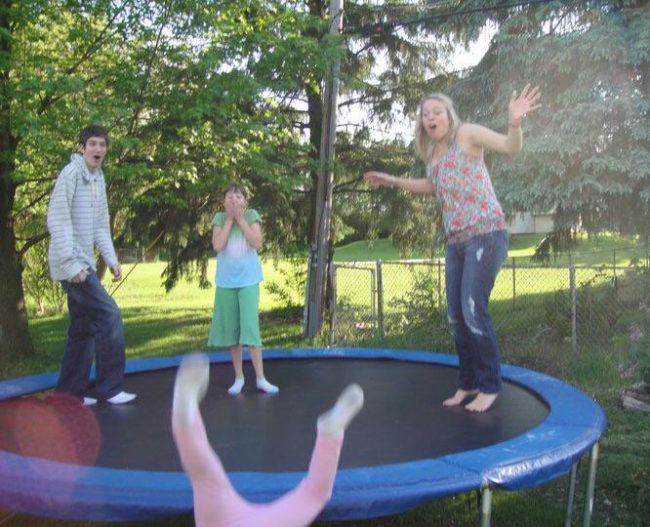 Perfectly timed photo from some years ago in my back yard