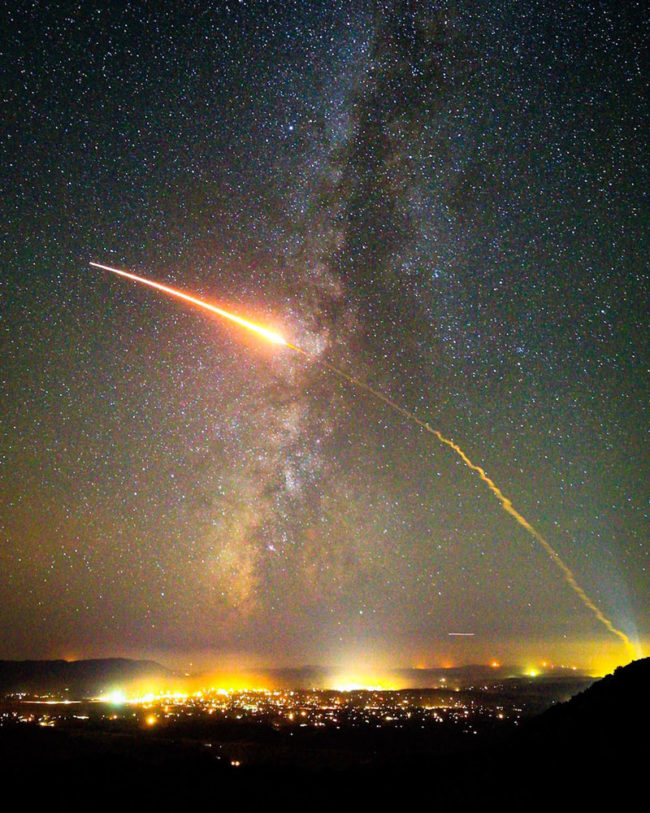 Just captured an Atlas V rocket flying over Santa Barbara!