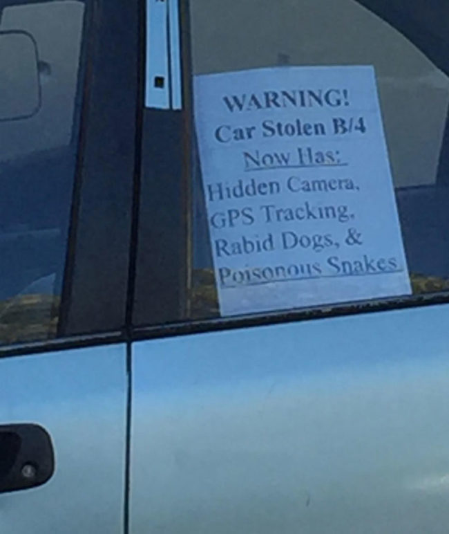 Thieves beware