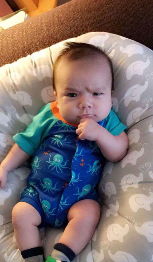 My friends baby just struck this awesome pose