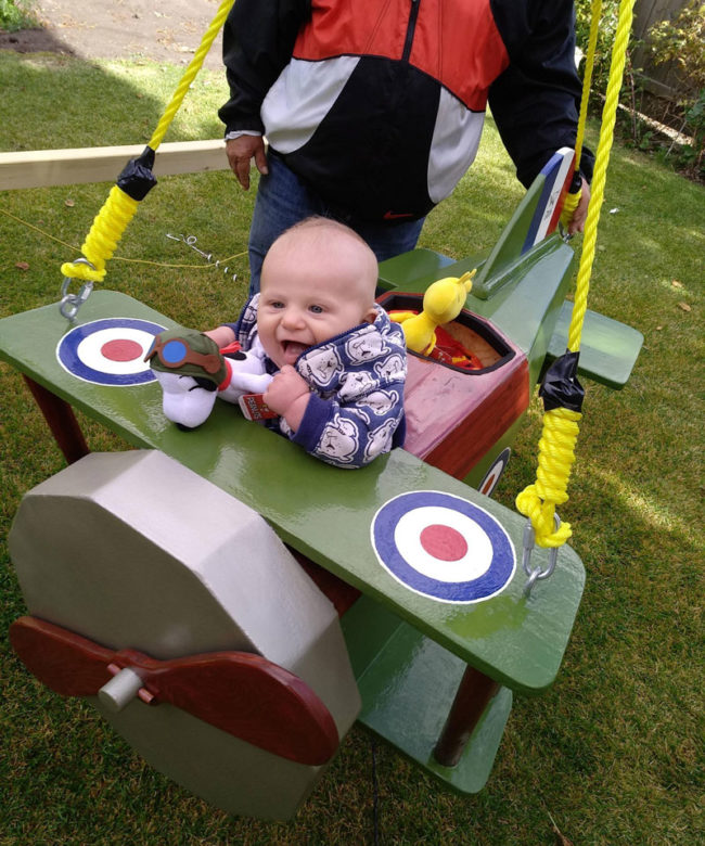 I made my nephew a biplane swing