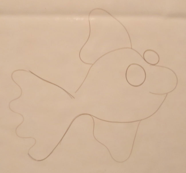 Does anyone else's wife draw with hair on the shower wall