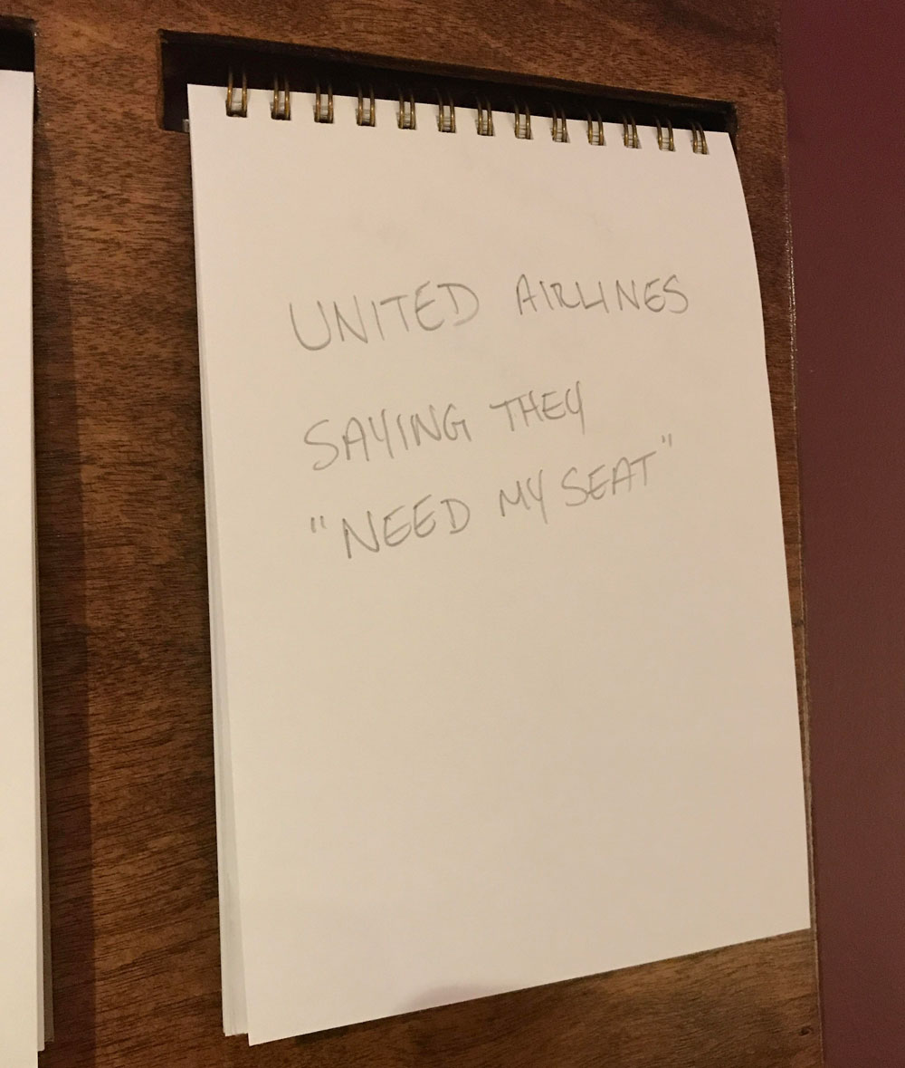 People were asked to write down their fear at a museum exhibit