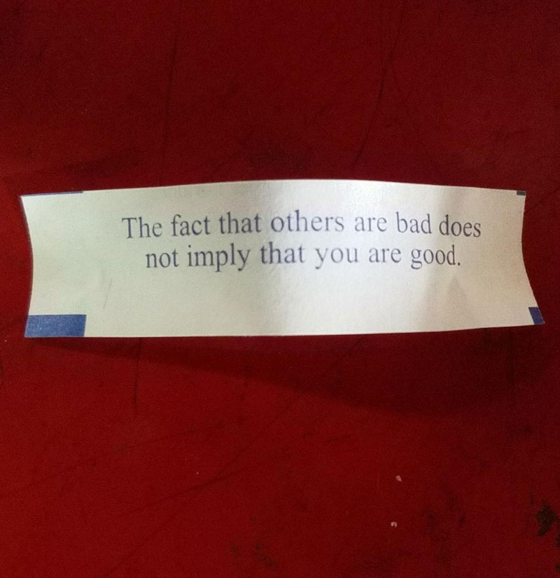My fortune was dark today