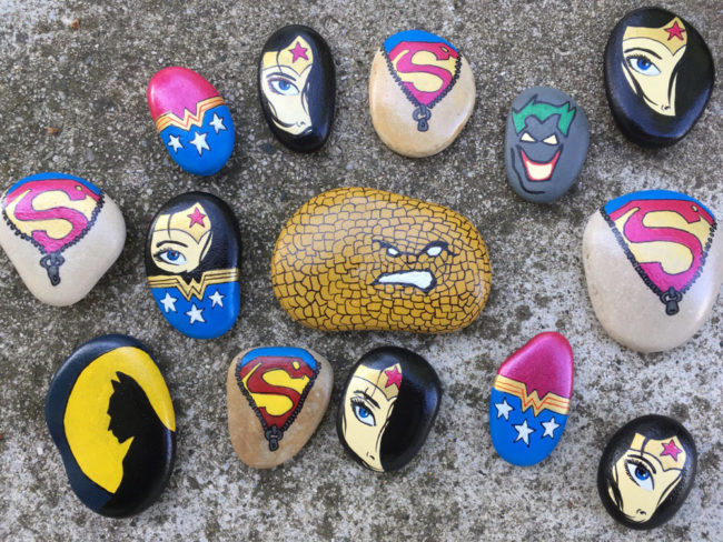 My sister made these for a rock scavenger hunt