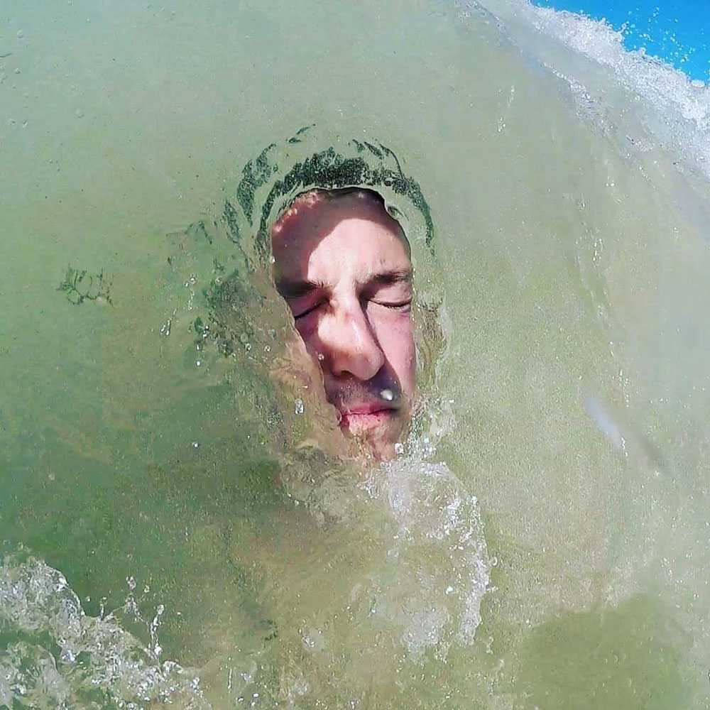 My friend captured the moment the wave came for a hug