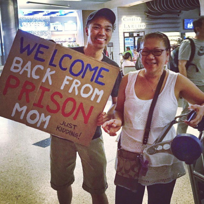 Picked up my mom at LAX this weekend!