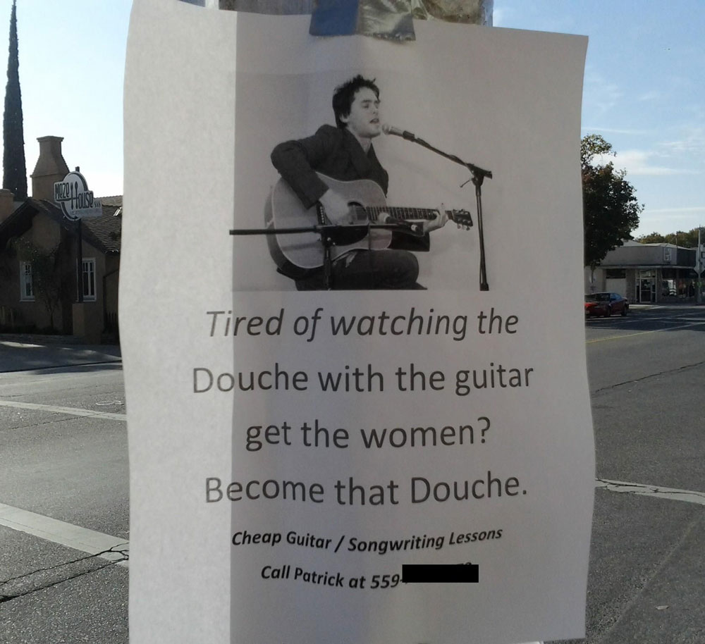 The womanizing douche with the guitar