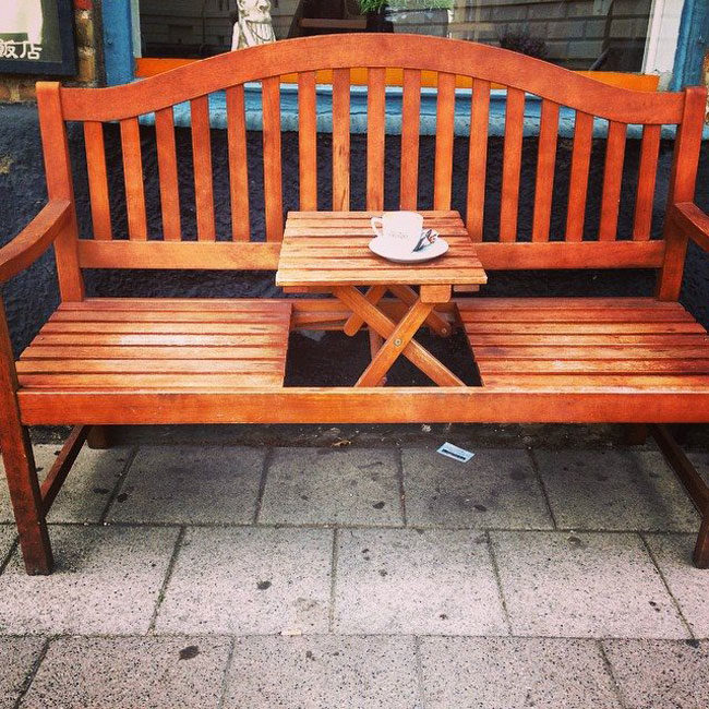 Couple friendly Bench