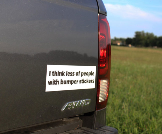 Bumper stickers