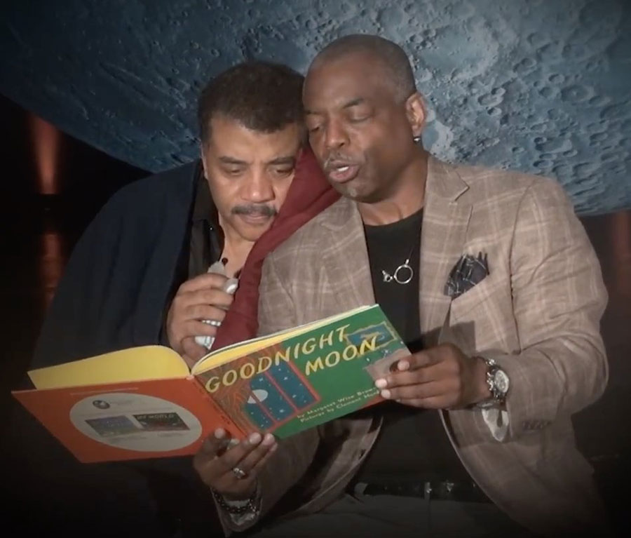 LeVar Burton reading Goodnight Moon to Neil deGrasse Tyson