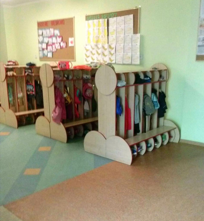 These Kindergarten clothes hangers in Poland