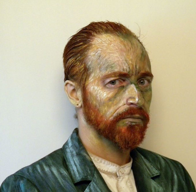 Halloween costume inspired by Vincent van Gogh's 1889 self-portrait